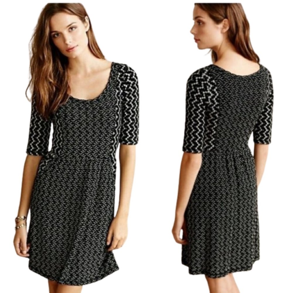 Anthrop Saturday Sunday Navy two-tone Dress sz SP
